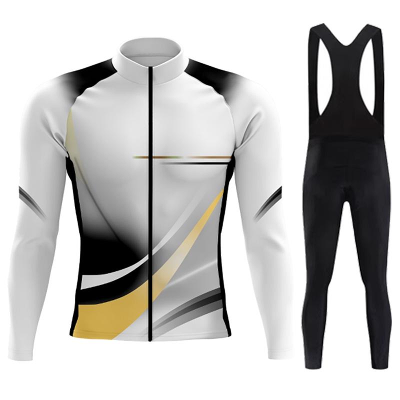 Pro Cycling Jerseys Sets Autumn Riding Long Sleeves Men Cycling Bib Set Bicycle Clothing Spring MBT Breathable Bike Clothes 2025