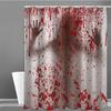 Scary Horror Bloody Splatter Shower Curtains Bathroom Accessories Halloween Mold-Proof Art Deco Screen Handprint Bathroom Decor