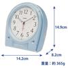 CASIO Alarm Clock Radio-Controlled Analog Wave Ceptor White/Light Blue 14.9x14.2x8.2cm TQ-580J-2JF