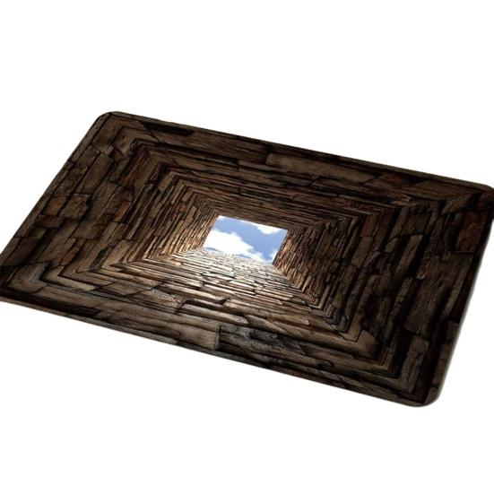 Yousheng 3D Optical Illusion Floor Mat Non-Slip Vision Rug Realistic 3D Carpet for Living Room Bedroom Bathroom Hallway Easy Care Decorative Rug