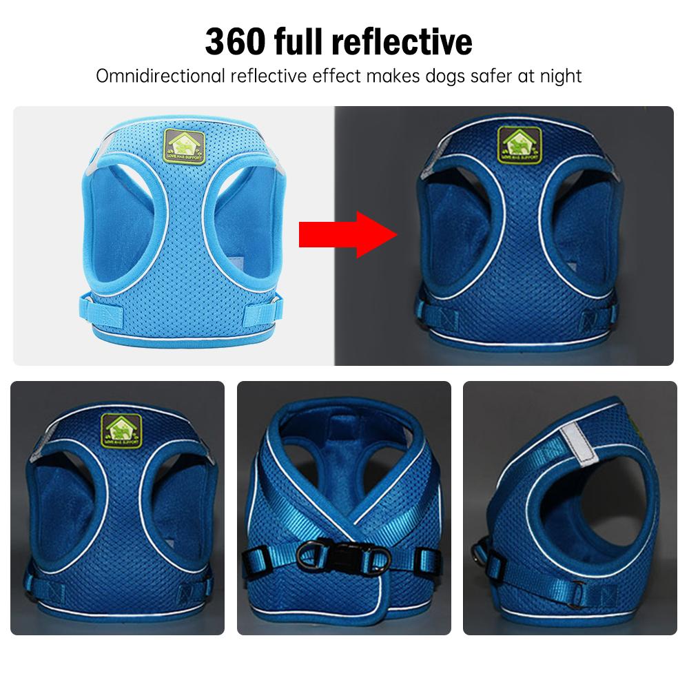 Светоотражающий нагрудный ремень для домашних животных, регулируемая сетка, нагрудная веревка для домашних животных, поводок для собак, шлейки для собак