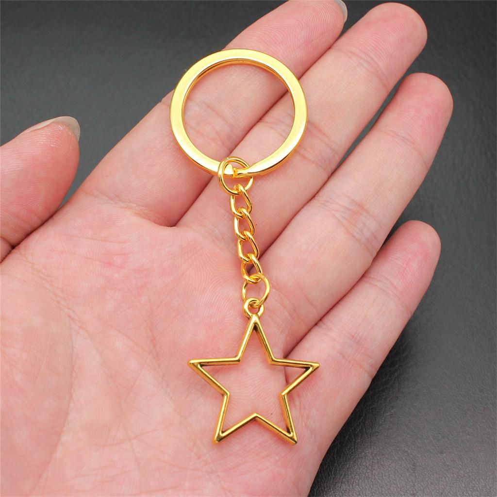 Брелок для ключей «Звезда, Луна, Пентаграмма» для мальчиков, украшения на Новый год, романтические распродажи товаров