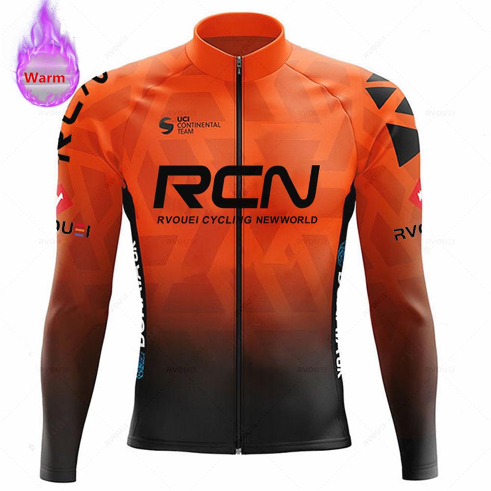 2023 Rcn Team Winter Cycling Clothing Thermal Fleece Bicycle Jersey Set MTB Clothes Road Bike Uniforme Ropa Ciclismo Invierno