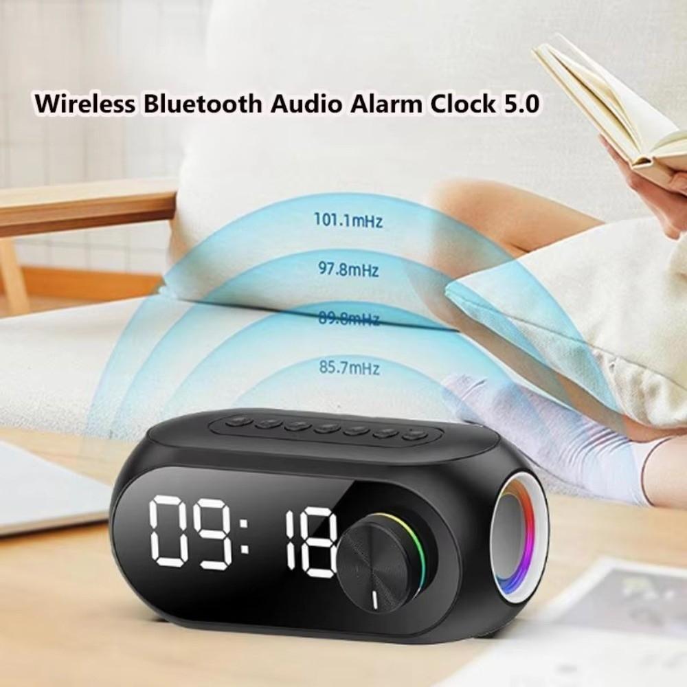 FM Radio Wireless Bluetooth Speaker Alarm Clock Bedside Clock Versatile Digital Alarm Clock