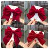 Elegant Big Bow Hair Clip Headdress Ribbon Bowknot Spring Ponytail Clips Hairpin Women Girls Fashion Hair Accessories