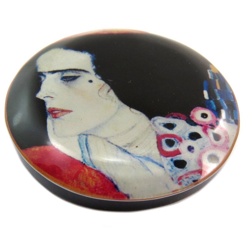 Les Trésors De Lily [P6978] - Handmade Brooch 'Mistinguette' (Schiele) - 55 Mm