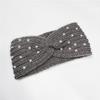 Зимняя теплая вязаная повязка на голову тюрбан для леди женщин эластичная шерстяная повязка для волос широкая эластичная головной убор головная повязка аксессуары для волос