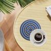 Круглая подставка под тарелку, теплоизоляционная, термостойкая, в деревенском стиле, впитывающая подставка для стола