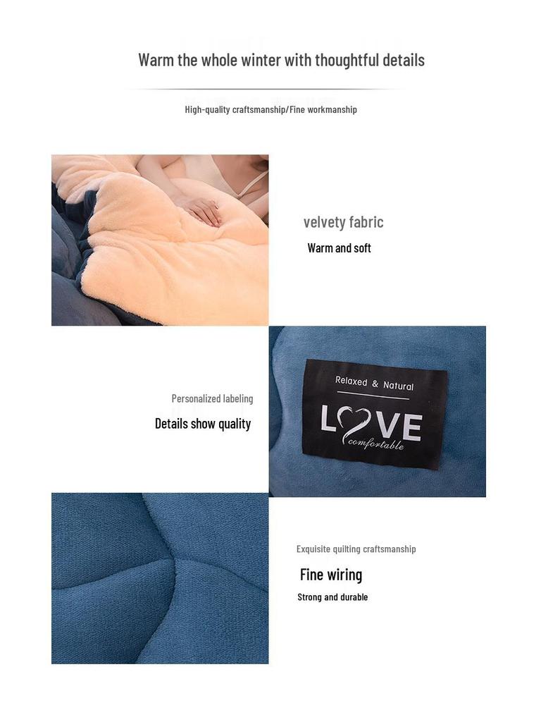 Двустороннее бархатное и фланелевое одеяло из овечьей шерсти на осень и зиму