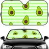 Avocado Pattern Sun Visor Car Windshield Sun Shade UV Protection Heat Insulation Cover Universal  Sun Protector