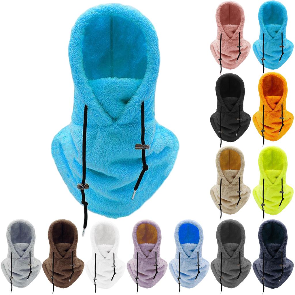 Winter Outdoor Cycling Hat, Sports Windproof Hat, Cold-proof Thickened Scarf, Headgear, Fleece Face Mask, Warm Hat