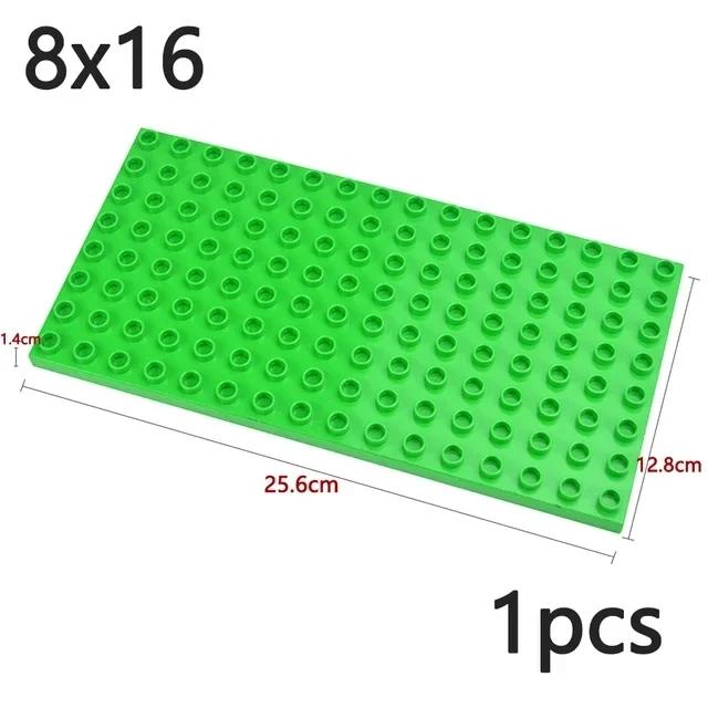 Duploes Big Size Baseplate Multiple Sizes 16x16 8x8 4x4 Bricks Assembly Plates Large Particles Figures Building Blocks Kid Toys