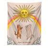 VIKAMA Cartoon Cat Bohemian Decorative Tapestry Sunny Rainbow Wall Decoration Tapestry For Living Room And Bedroom