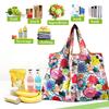 Reusable Shopping Bag with Unique Patterns Foldable Portable Large Capacity Waterproof Oxford Cloth Grocery Bag