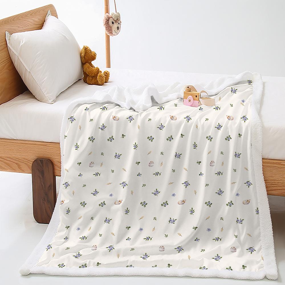 Blanket Cartoon Animal Mushroom Penguin Blanket Lamb Fleece Crystal Fleece Blanket