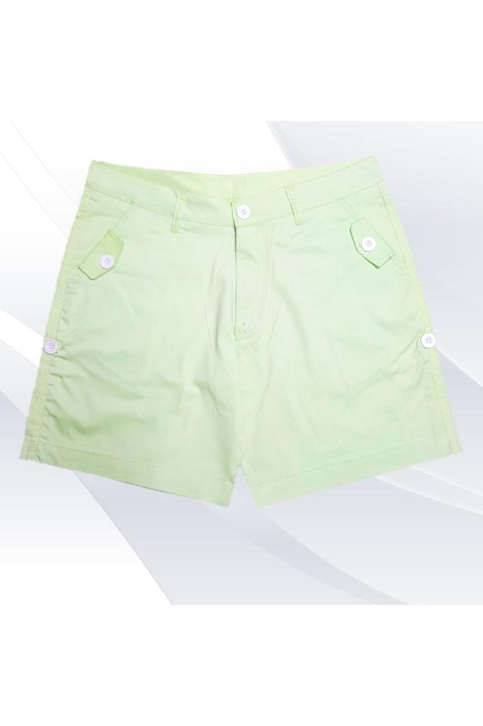 Women's Fashion Big Size Shorts & Bermudas Pistachio Green Plus Size Cotton Shorts