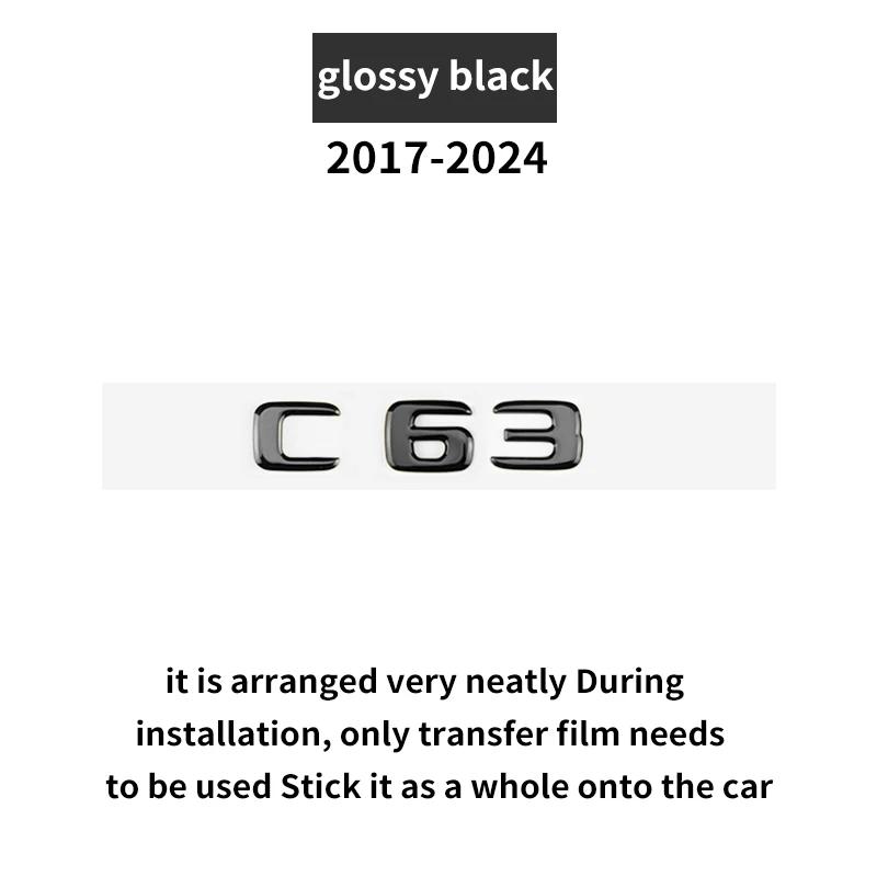 3D ABS Letters Sticker C200 C300 C43 C63S Car Badge for Mercedes-Benz C CLASS W205 W206 W204 S205 C205 Tail Emblem Logo NY2