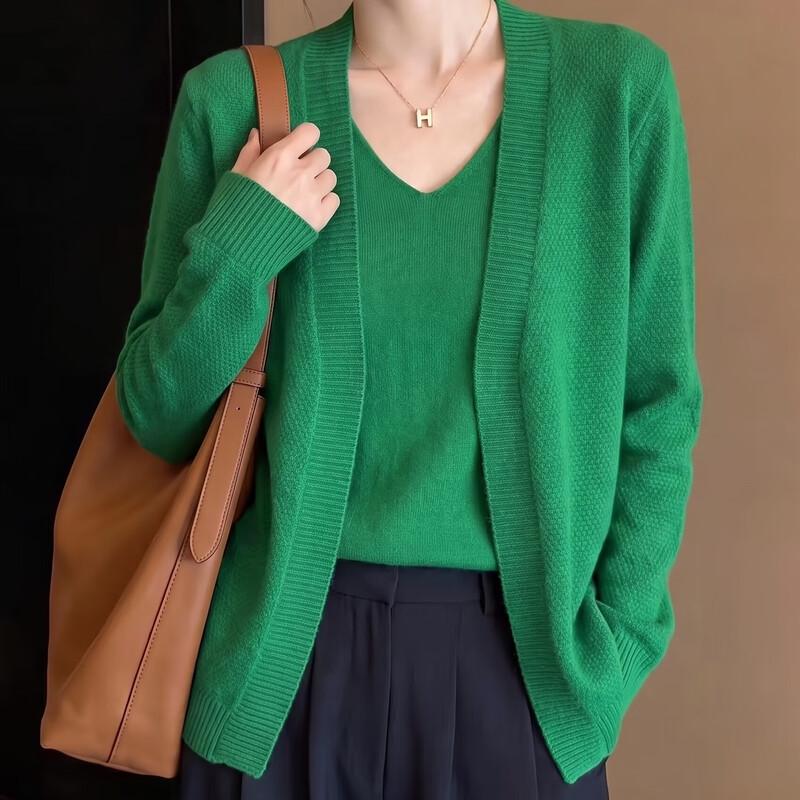 ZOSOUL Women's Minimalist V-Neck Pullover Knit Sweater