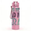 1PC In My Bad Kid Era Funny Quote Print 750ml Color Plastic Sports Water Bottle Leakproof Flip Straw Lid Suitable for Sports Office Home Use