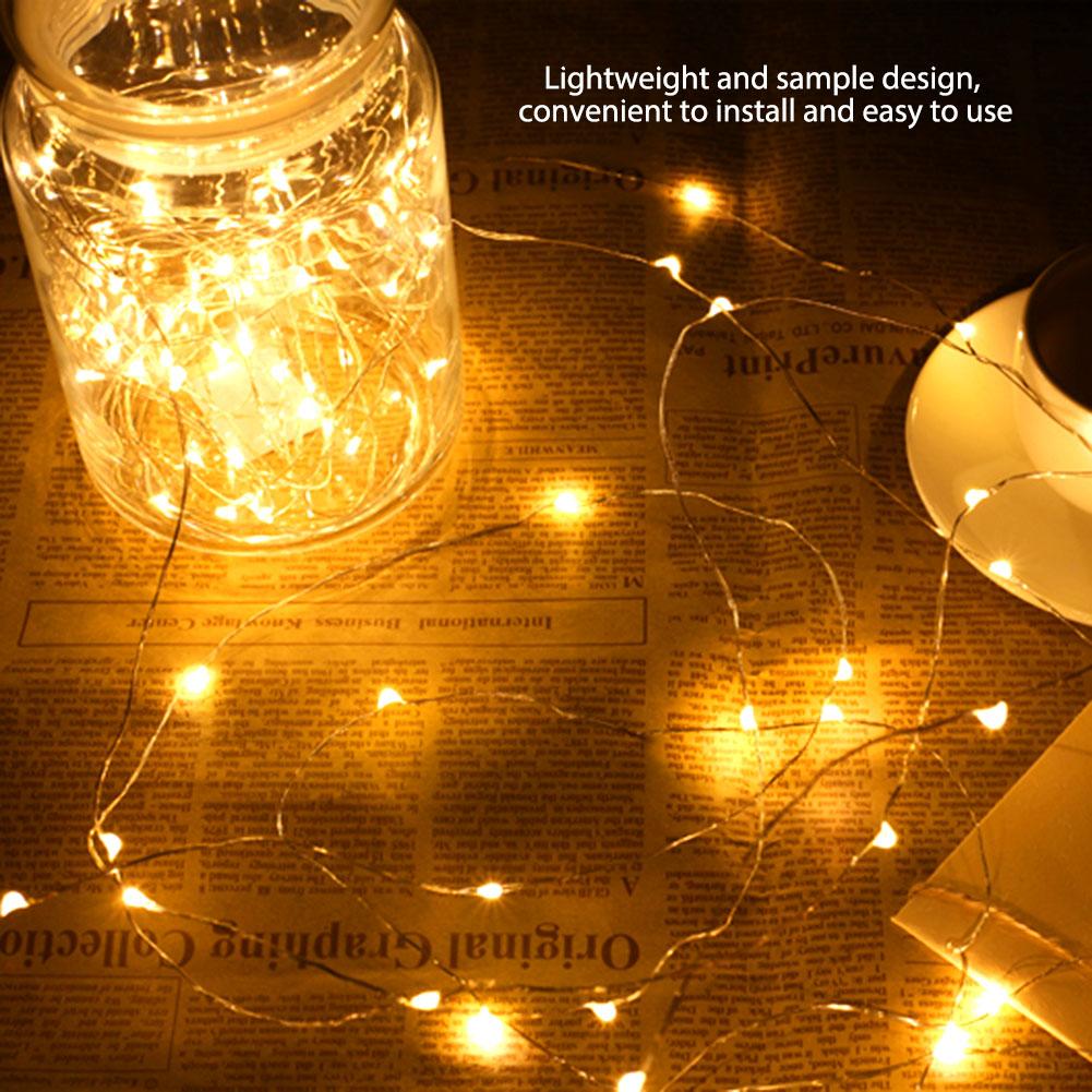 5m 50LED Fairy Lights Copper Wire String for Christmas Festival Indoor Decoration
