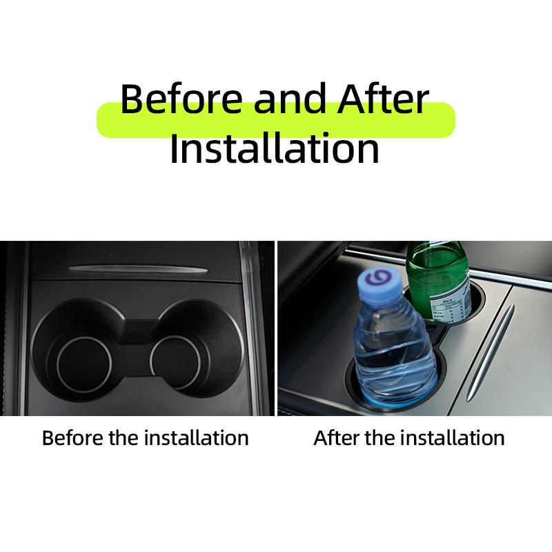 Для Tesla Model 3 Y, держатель для чашки на центральной консоли, силиконовый стакан для воды, нескользящие подставки для автомобиля