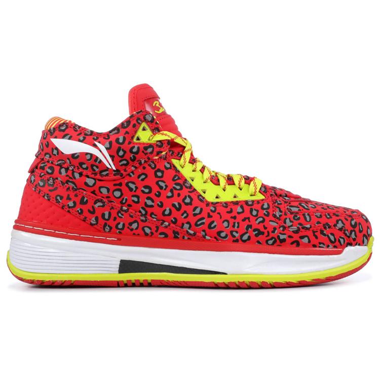 Li Ning WOW 2 Way Of Wade 2 Низкие Баскетбольные Кроссовки Мужские Красный Желтый Белый ABAH017-14