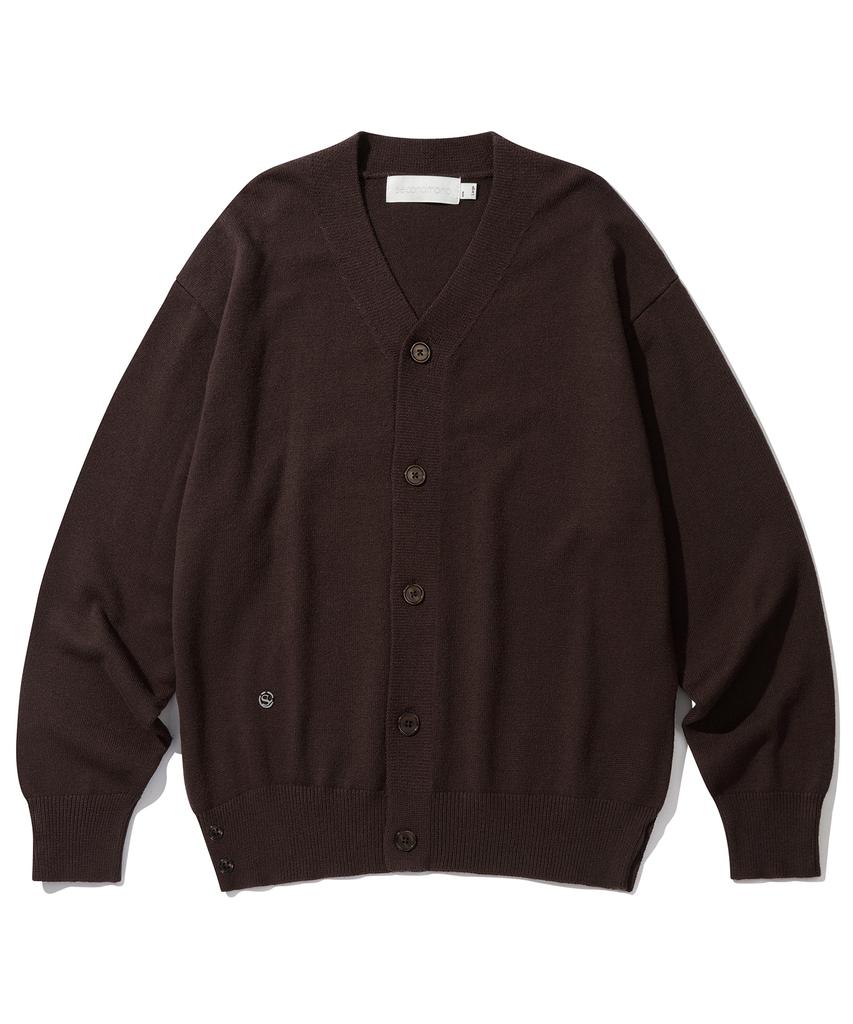 Кардиган Secondmono Solid с 3 пуговицами [Коричневый]_Secd003Brown