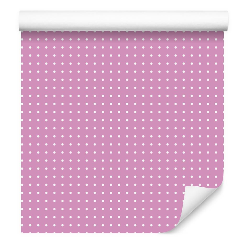 Dots wallpaper, powder pink background, powder pink center, 50x1000