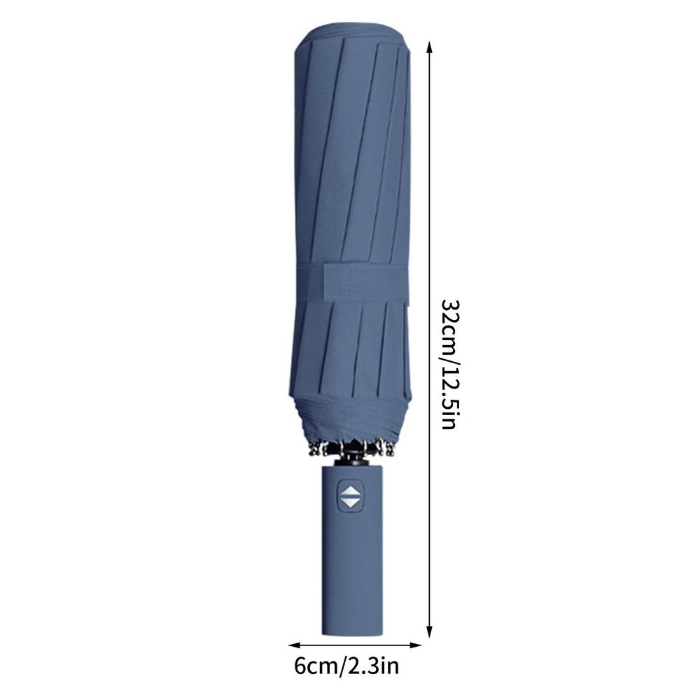 12 Bones Automatic Umbrella One-Click Opening And Closing Men's Business Folding Large Reinforced Windproof Women Sunshade