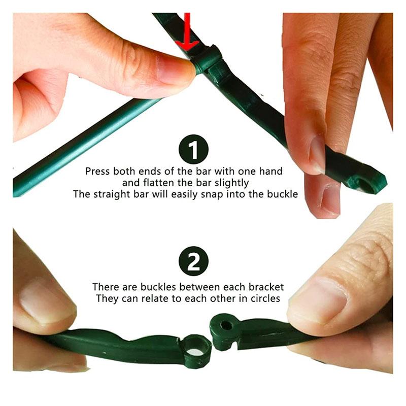 2-12PCS Plant Support Pile Garden Semicircle Flower Stand Cage Plant Grow Fixing Rod Vine Climbing Bracket Stake Holder Bonsai Tool