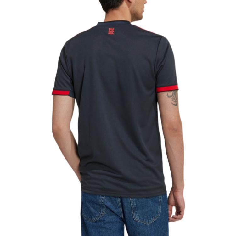 Adidas Третий трикотаж FCB с буквенным логотипом и вышитым гербом Баварии Мюнхена, мужские спортивные топы, темно-небесно-серый H39907