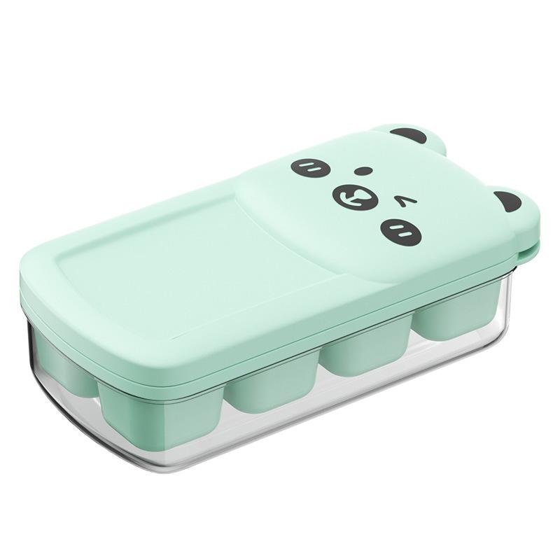 Small Ice Cube Trays With Lid And Bin,8 Cubes Each, Easy Release And Stackable,Ice Cube Tray For Mini Fridge, For Coffee,Lemon