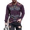 Skull 3D Print Autumn Men's O-Neck T-shirt Casual Long Sleeve Oversized Pullover Fashion Tops Streetwear Men Clothing