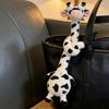 White Color Long Neck Chicken Plush Keychain Funny Design Pink Pig Plush Pendant  Bag Charm Decor