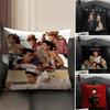 Classic FFriends TV Show Cushion Cover Natural Linen Organic Fabric DoubleSided Printing Sofa Home Decor Gift Pillow Case