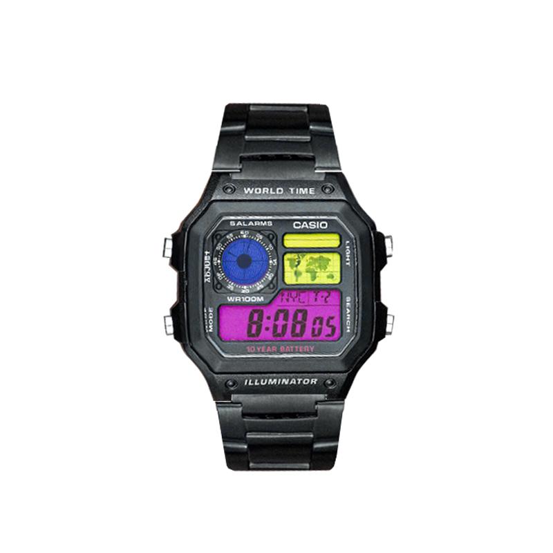Casio Индивидуальные часы модифицированная серия цветной ТВ водонепроницаемые светящиеся кварцевые тот же стиль для мужчин и женщин цветной циферблат COLORTV COLORTV-4
