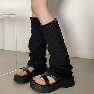 Модные инстаграм-знаменитости на высокой платформе с защипом, римские сандалии, женские 2025, новая летняя уличная обувь-ботфорты