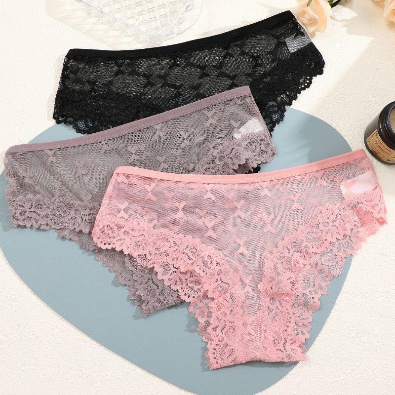 FINETOO 2 шт./компл. женские кружевные трусики мягкое белье дышащее белье хлопок удобное перспективное нижнее белье