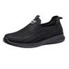 Huili Men's Shoes 2024 Autumn New Lazy Dad Shoes Non-slip, Comfortable and Lightweight Work Shoes, Breathable Mesh Shoes