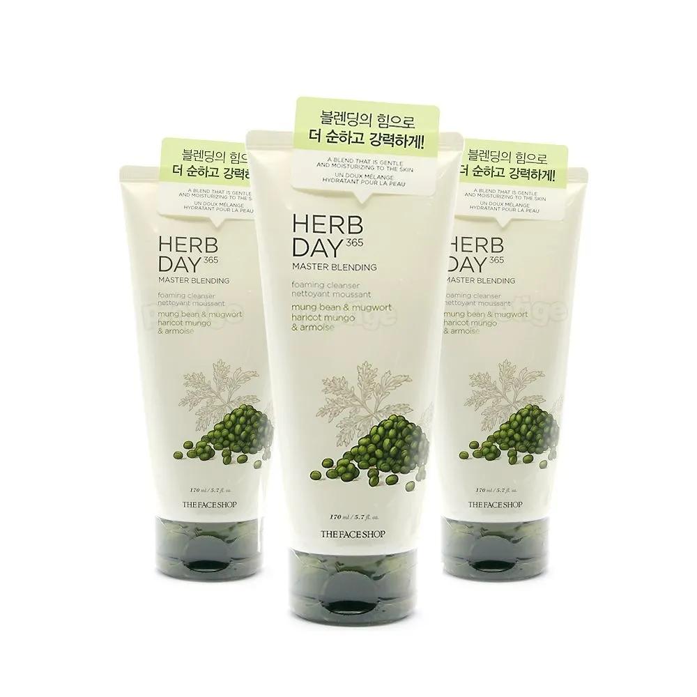 The Face Shop Очищающая пенка Herb Day 365 170 мл x 3 - Маш и Полынь
