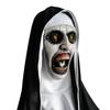 Silent Mouth The Conjuring Nun Mask, Horror Ghost Face Latex Headgear Halloween Cosplay Prop