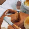 Butter Knife Portable Standing Sharp Comfortable Grip Dining Room Cheese Spatula with Wooden Handle for Bakery