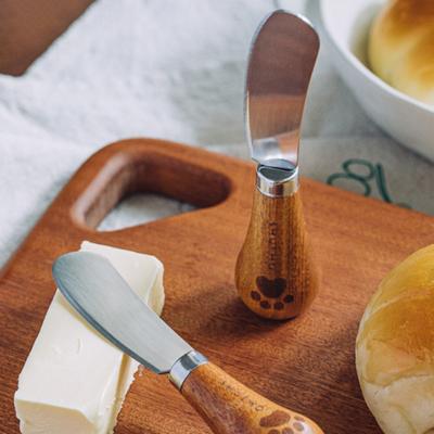 Нож для масла, портативный, острый, с удобной ручкой, лопаточка для сыра для столовой с деревянной ручкой для хлебобулочных изделий