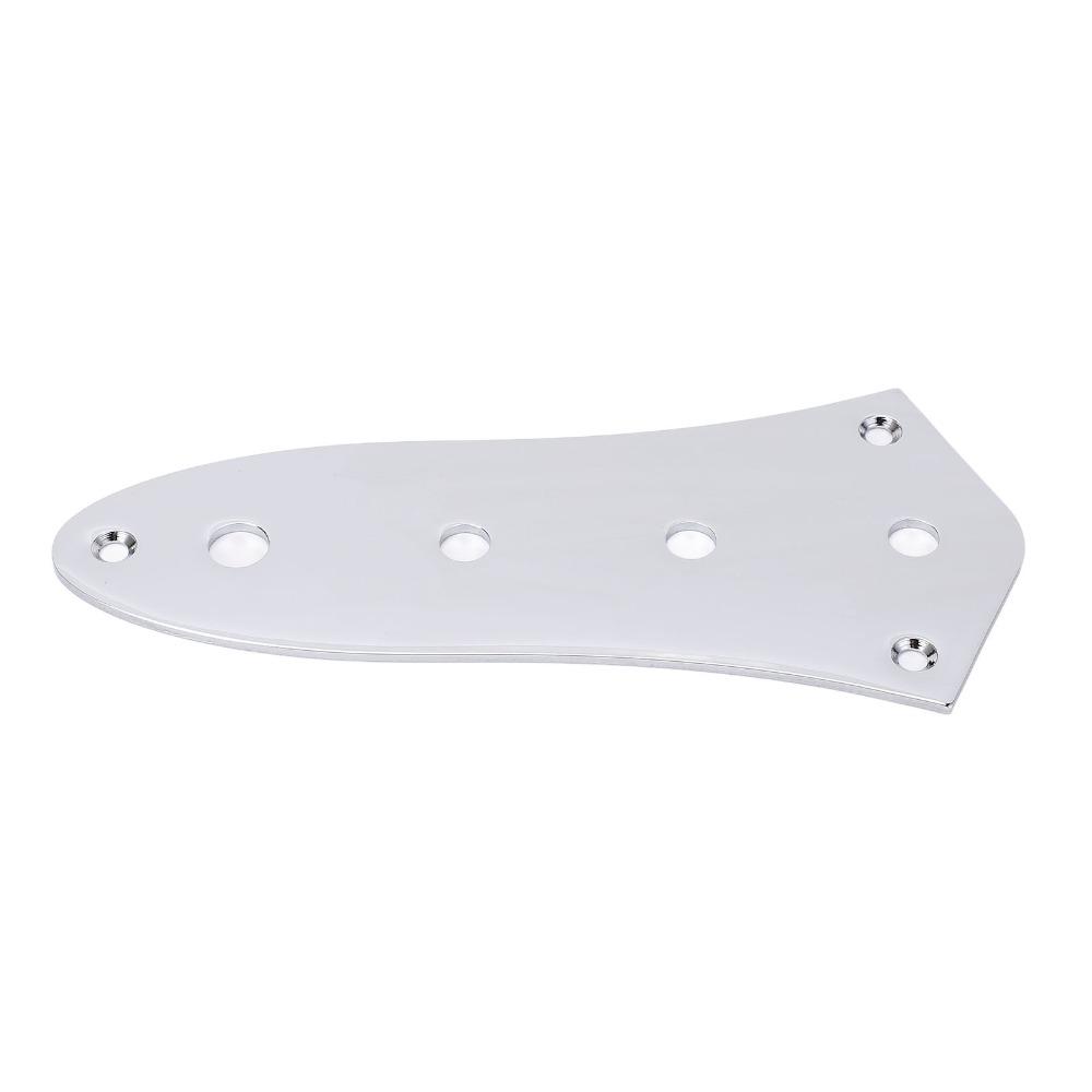 Metal Bass Control Plate 4 Hole Guitar Replacement Plate For Electric Bass