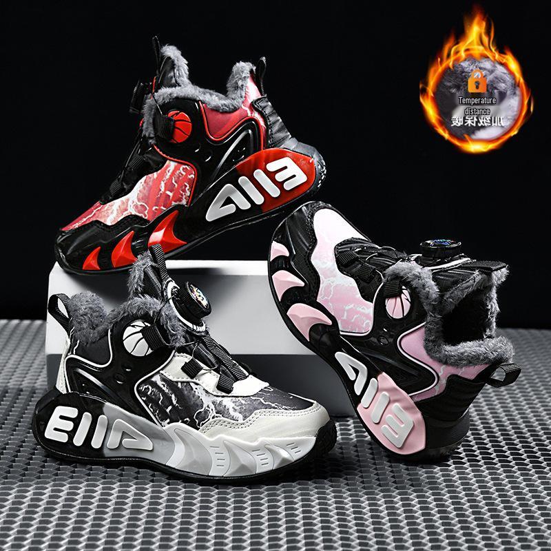 Зимние баскетбольные кроссовки Chitu 2025 для мальчиков - Модные, с хлопковой флисовой подкладкой для бега