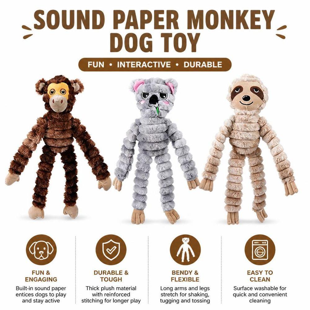Long Limbs Interactive Dog Toy Crinkle Paper Animal Dog Toy Cute Plush Dog Toy Interactive Play