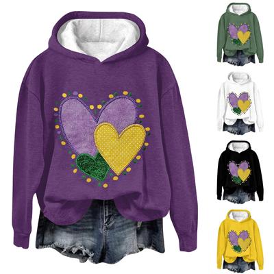 Женская модная повседневная толстовка с длинными рукавами и капюшоном с карнавальным принтом, толстовка с длинными рукавами и капюшоном
