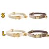 Solid Color Cat Collar with Bell Metal Buckle Pet Dog Collar Practical Pet ID Name Tag  Pet Show