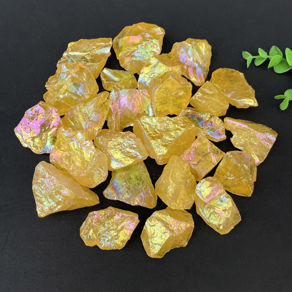 Colorful Healing Stones Raw Aura Quartz Crystal Stone for Healing