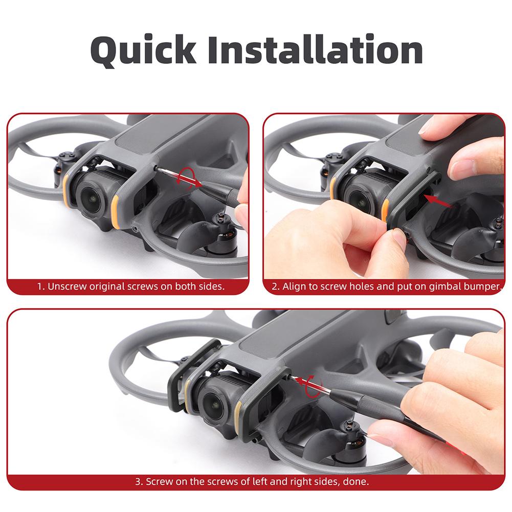 Gimbal Lens Bumper Aluminum Alloy Bumper Guard Anti-Collision Lens Protection Rod Landing Gear for DJI Avata 2 Drone Accessories